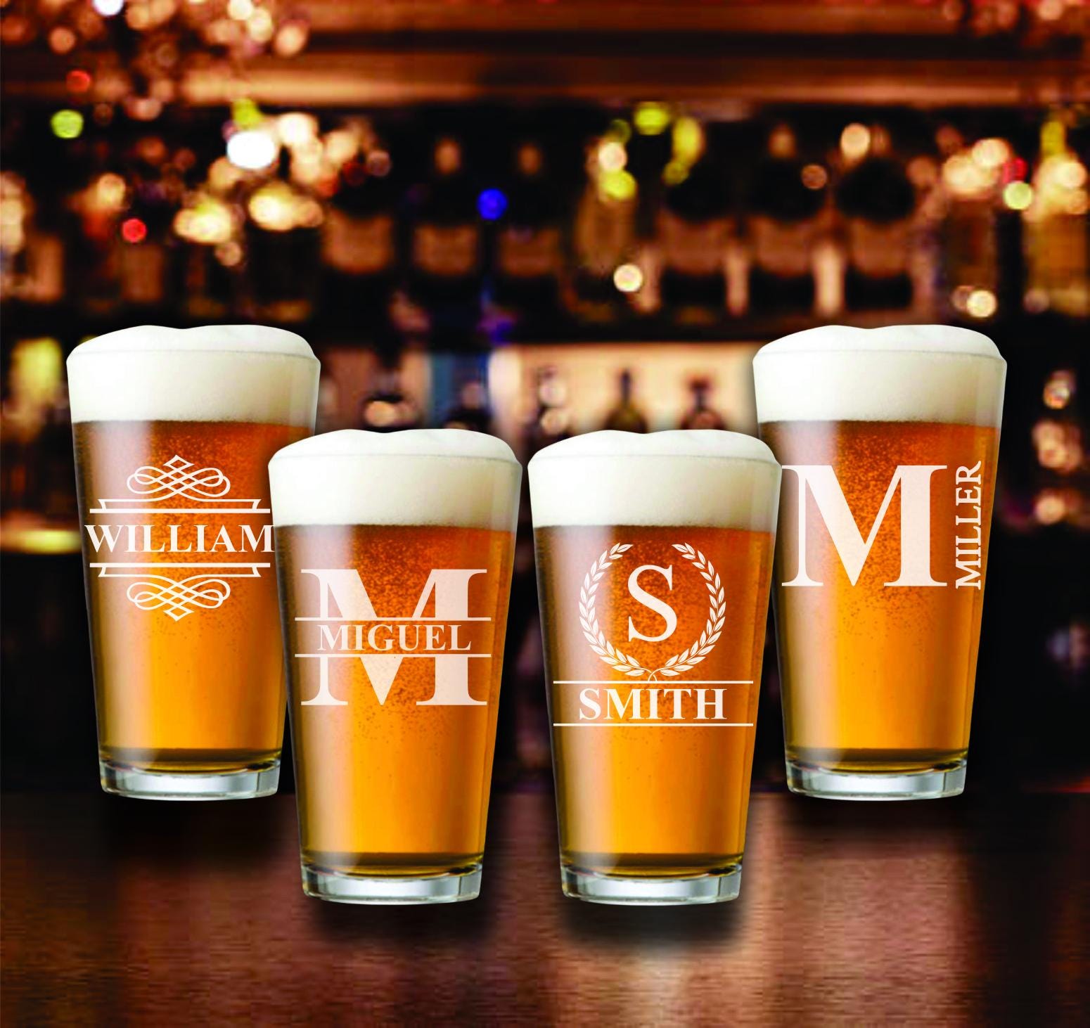 Christmas Gift Beer Glass Personalized, Gift for Men Custom Pint Beer Glass Gift, Engraved Beer Glasses, Beer Glasses Gift for Man, Dad gift