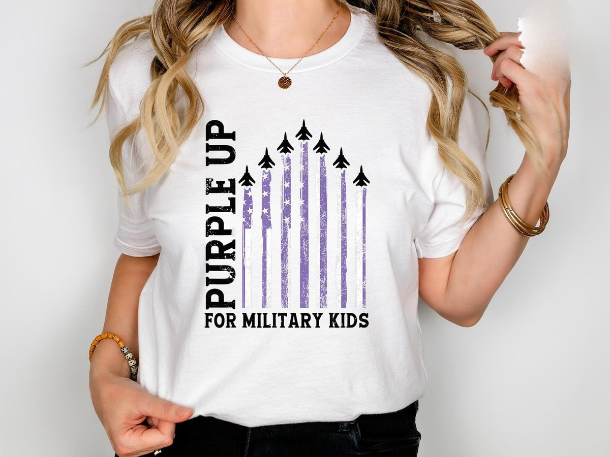 Military Children Awareness Shirt, Purple Up For Military Kids Toddler Shirt, Month Of The Military Child Shirt, Military Kids Gift