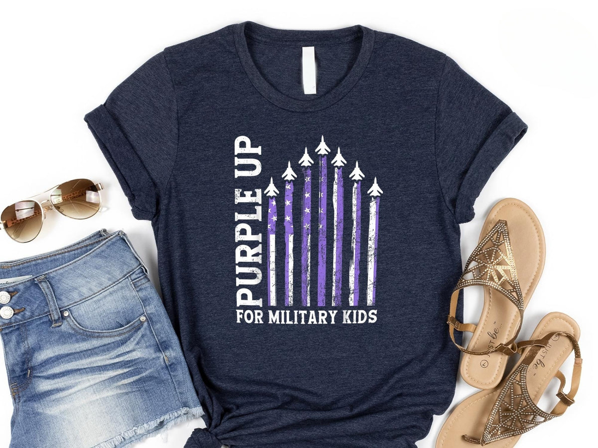 Military Children Awareness Shirt, Purple Up For Military Kids Toddler Shirt, Month Of The Military Child Shirt, Military Kids Gift