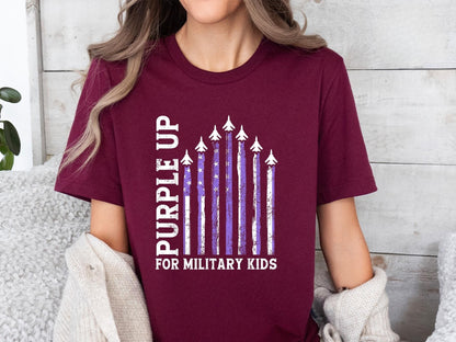 Military Children Awareness Shirt, Purple Up For Military Kids Toddler Shirt, Month Of The Military Child Shirt, Military Kids Gift