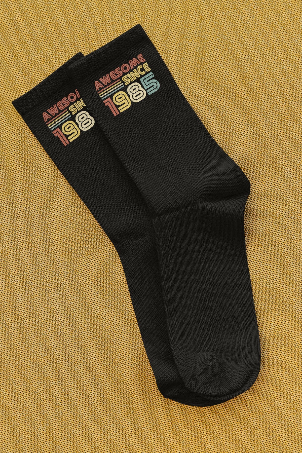 Awesome Since 1985 Socks, Fun 40th Birthday Gift, 40 Year Old Birthday Present, Retro 1985 Design Socks, Milestone Birthday Socks