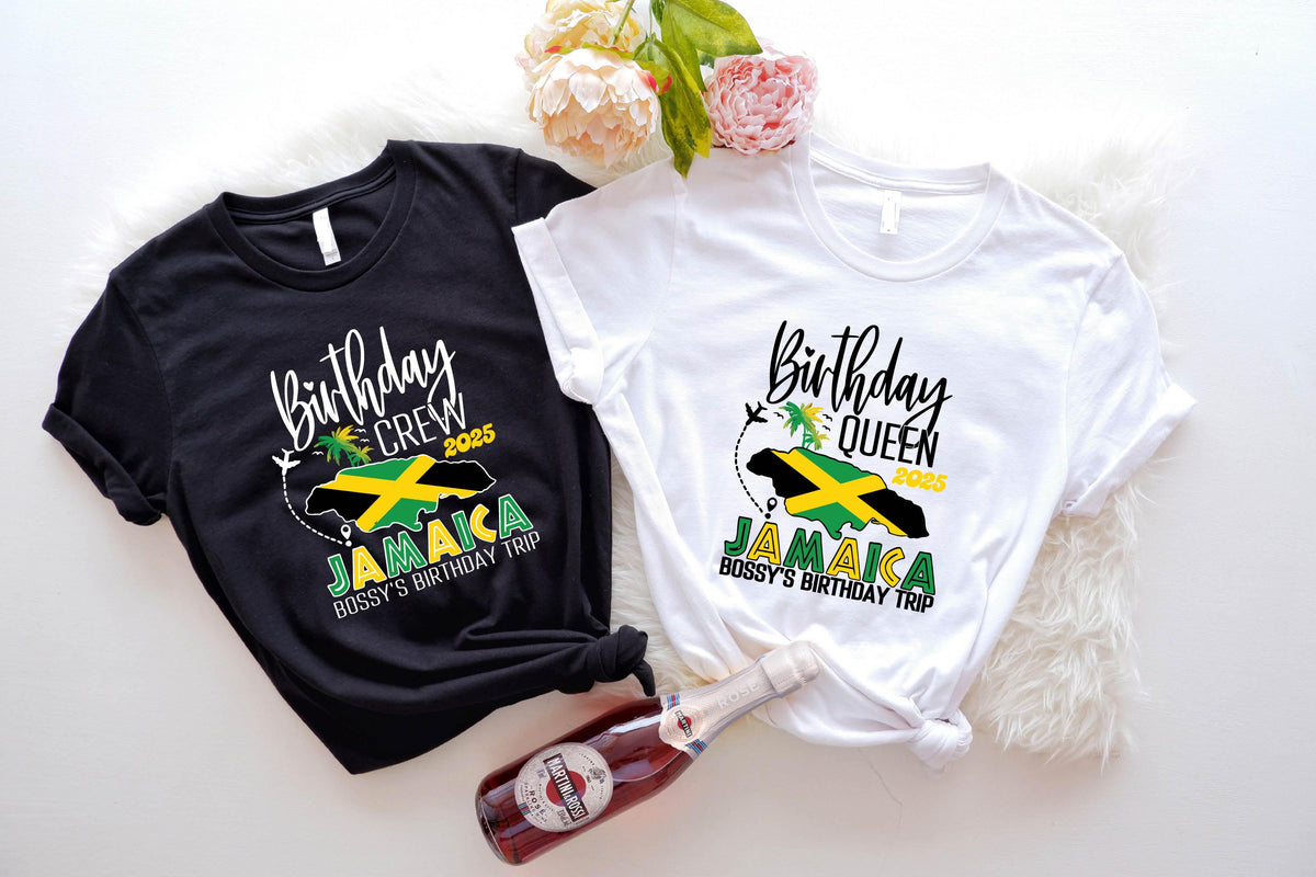 Jamaica Birthday Trip T-shirt, Personalized Name Birthday Shirt, Jamaica Birthday Queen Tee, Jamaica Birthday Crew Shirt, Birthday Squad Tee