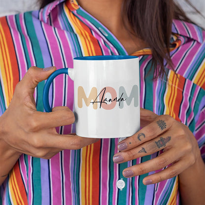 Personalized Mom Mug, Custom Name Coffee Cup, Funny Mom Gift, Mother's Day Gift, Mom Nutrition Facts Mug, Gift for Mom, Cute Coffee Mug