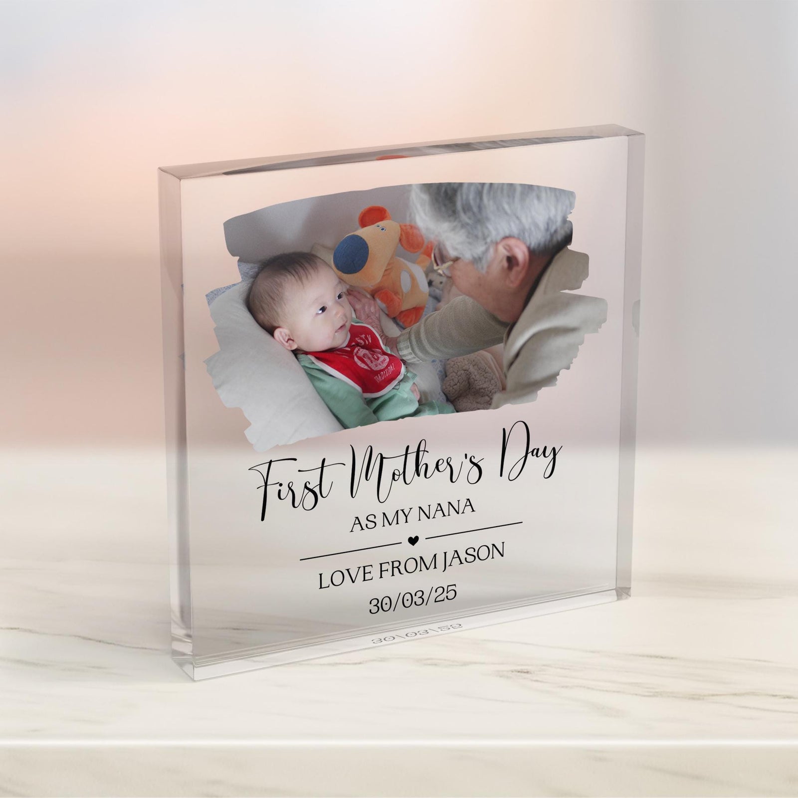 First Mother's Day As My Grandma Acrylic Gift, Mother's Day Gift, First Mother's Day Gift, Gift For Grandma, Granny, Mamaw, Nana, Nanny