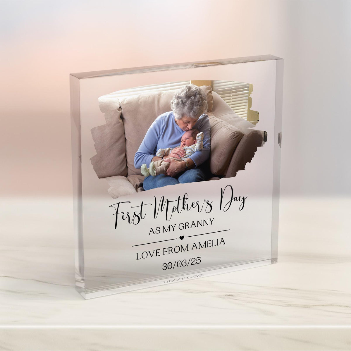 First Mother's Day As My Grandma Acrylic Gift, Mother's Day Gift, First Mother's Day Gift, Gift For Grandma, Granny, Mamaw, Nana, Nanny