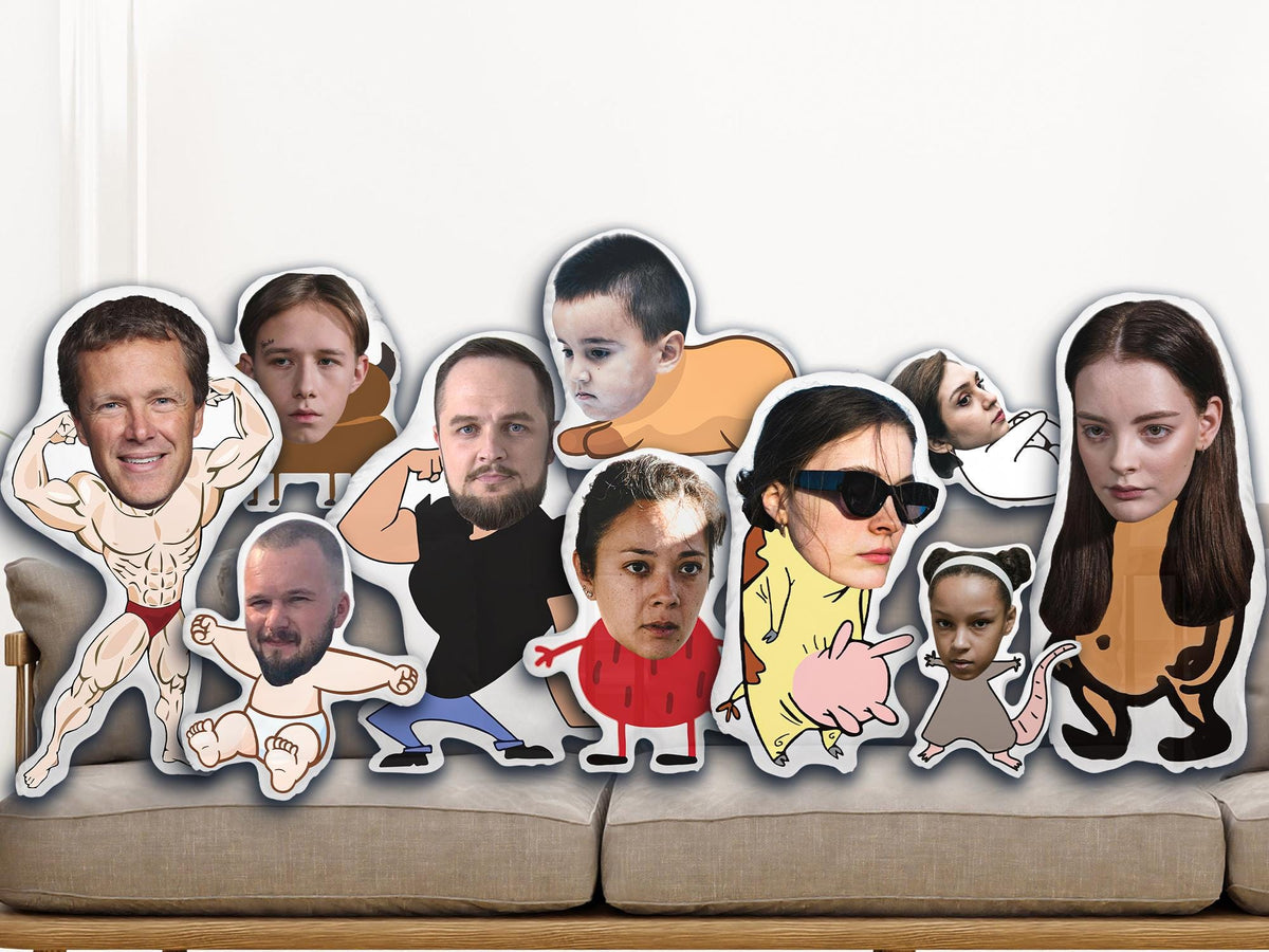 Custom Shaped Pillow Personalized Face Pillow from Photo, Fun Gift for Bachelorette Party, or Birthday