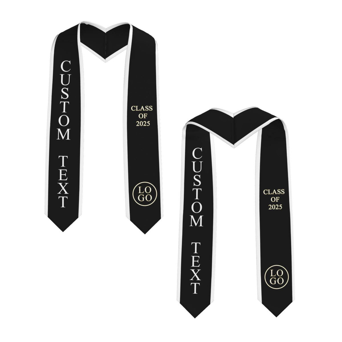 Custom College Graduation Sash, Personalized Graduation Stole, College Name/your name/your LOGO on Stole, Custom Text Stole, Graduation Sash