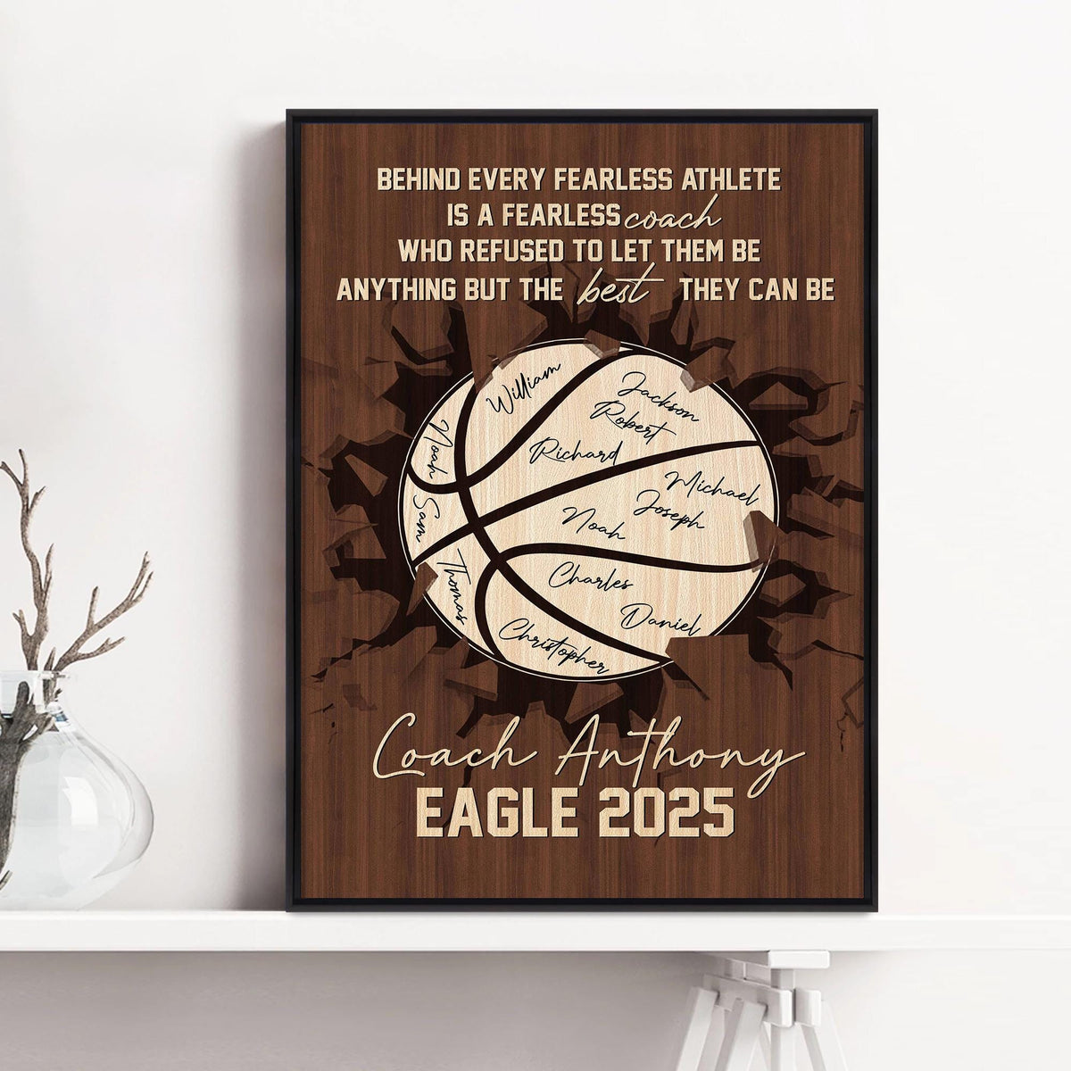 Personalized Volleyball Canvas, Volleyball Team Wall Art Print, Custom Framed Canvas, Sport Gift for Mom, Daughter, Girl, Kid, Team