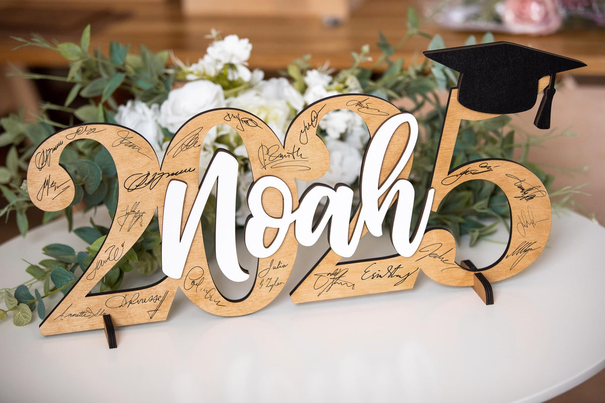Personalized Graduation Guest Book Alternative, Graduation Guest Book Sign, Graduation Signature Board, Graduation Party Wooden Sign