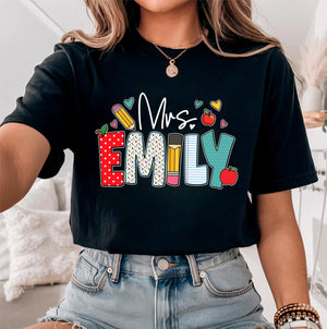 Custom Teacher Shirt, Teacher Name Shirt, Teacher Gifts Personalized, Teacher Appreciation Gifts, Back to School Shirt, Gift for Teacher