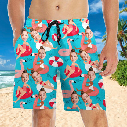 Custom Men Swimsuit,Custom Swim Trunks,Men Bathing Suit,Personalized Face Swimwear,Face on Beach Shorts,Swim Trunks Photo,Father's Day Gifts