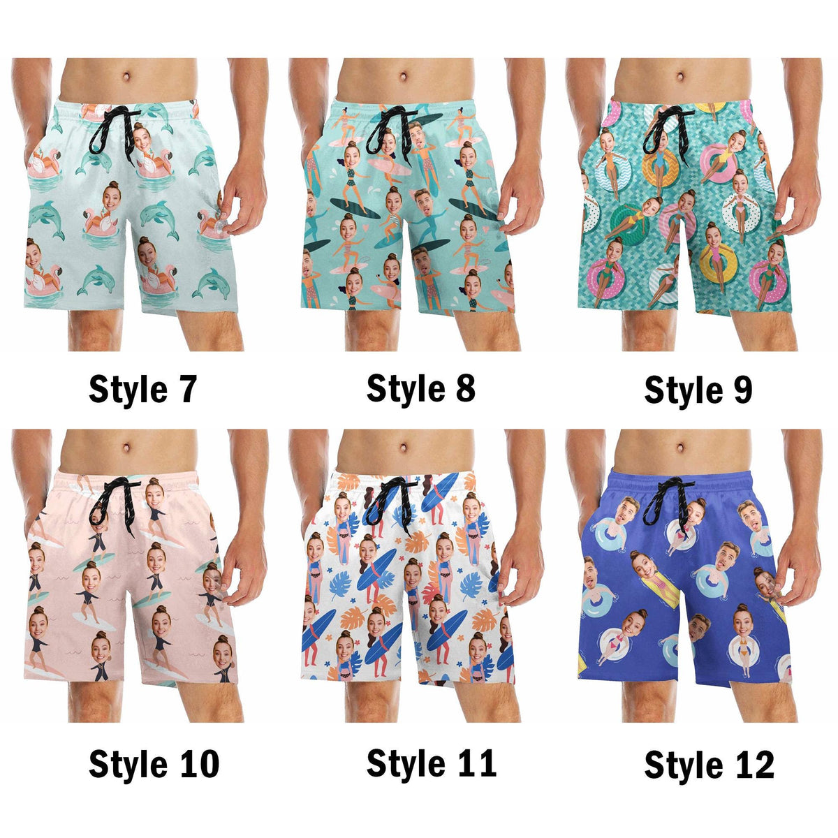 Custom Men Swimsuit,Custom Swim Trunks,Men Bathing Suit,Personalized Face Swimwear,Face on Beach Shorts,Swim Trunks Photo,Father's Day Gifts