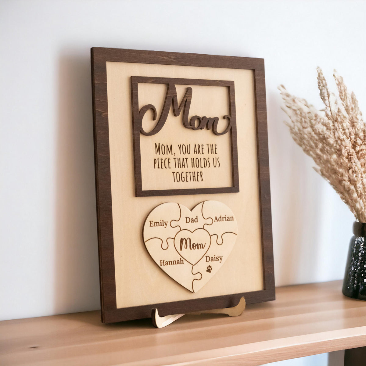Custom Mother's Day Puzzle Sign | Mom You are the Piece that holds us together | Mother's day gift | Personalized for Mom