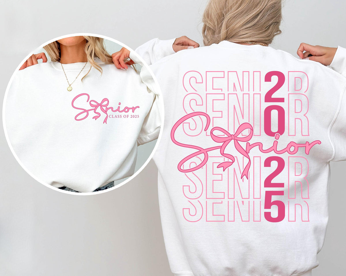 Senior 2025 Shirt, Class of 2025 T-Shirt, Senior Coquette Bow, Graduation 2025 Shirt, Senior Mom Shirt