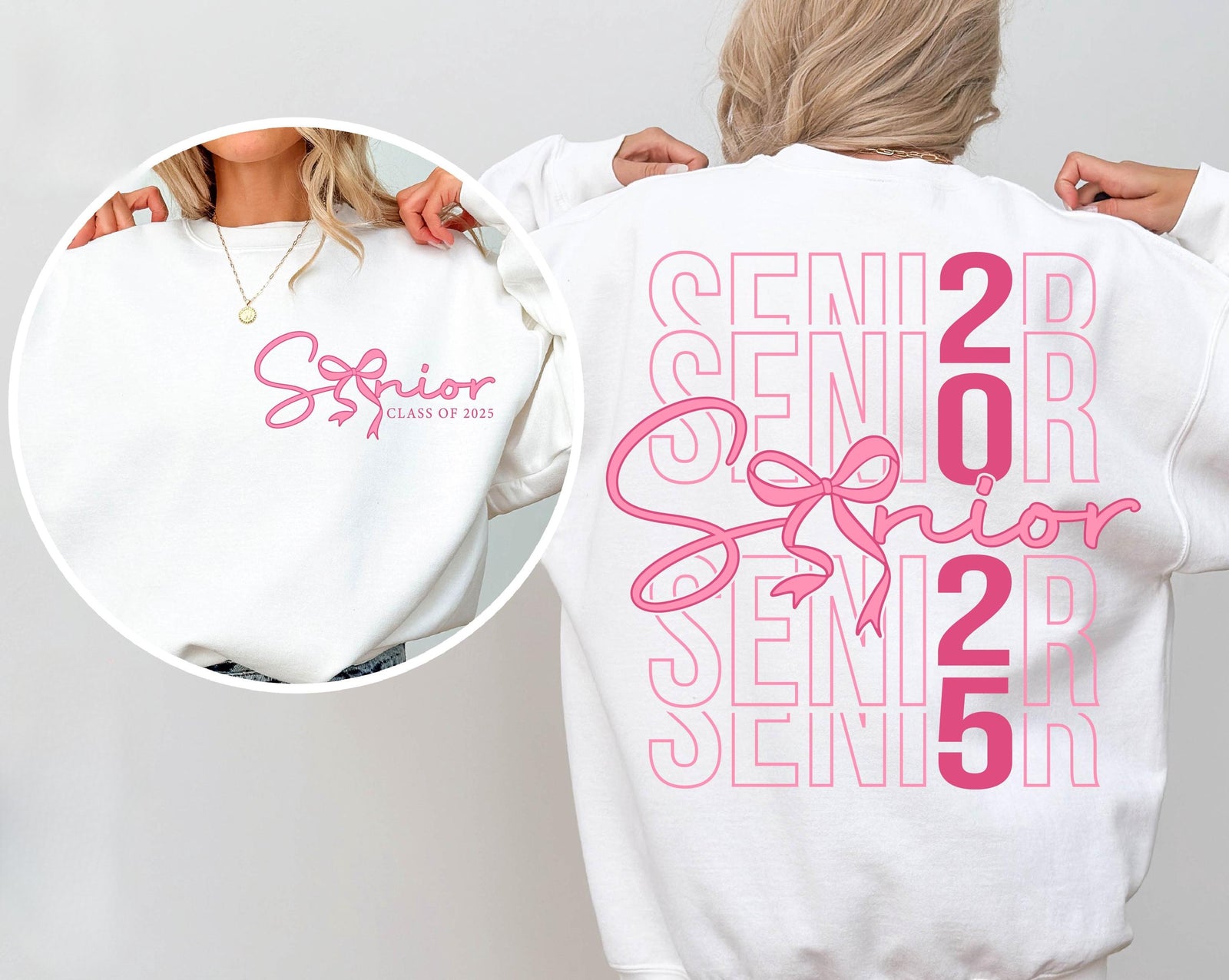 Senior 2025 Shirt, Class of 2025 T-Shirt, Senior Coquette Bow, Graduation 2025 Shirt, Senior Mom Shirt