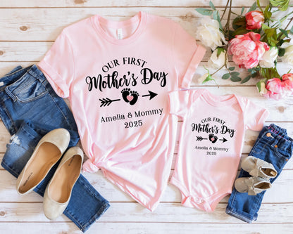 Personalized Mothers Day Shirt, Our First Mothers Day, My 1st Mothers Day , Mothers Day Matching Shirt, Mommy and Me, Mothers Day Gift