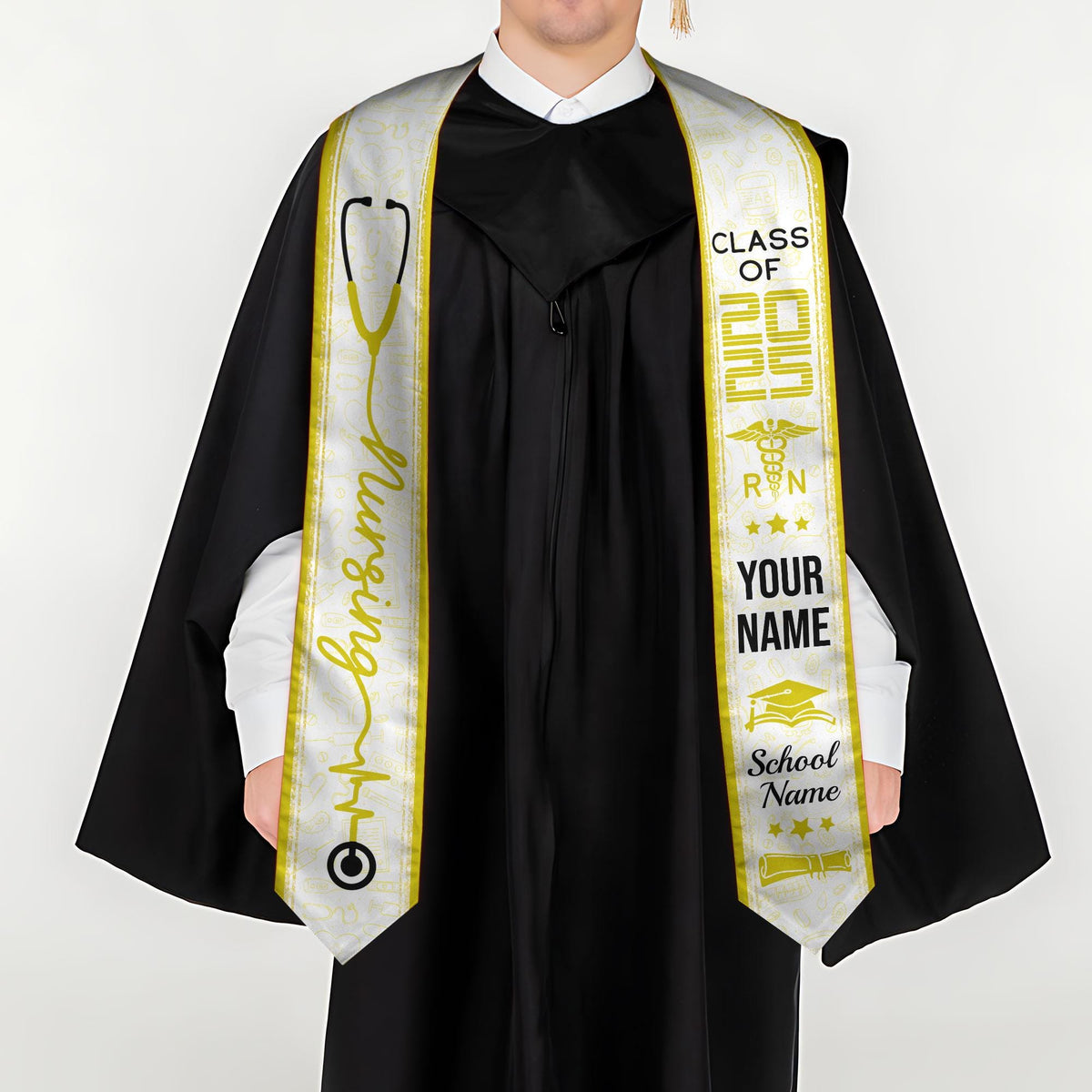 Customized Nursing Stole, Nursing Graduation Stole, RN Stole Nursing Stole Graduation 2025, Nursing Graduation, Nursing Stole Graduate 2025