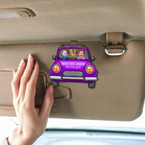 Custom Face Baby Visor Clip, Custom Photo Drive Safe Daddy Car Hanger, Personalized Photo Wooden Car Visor Clip, Fathers Day Gift For Dad