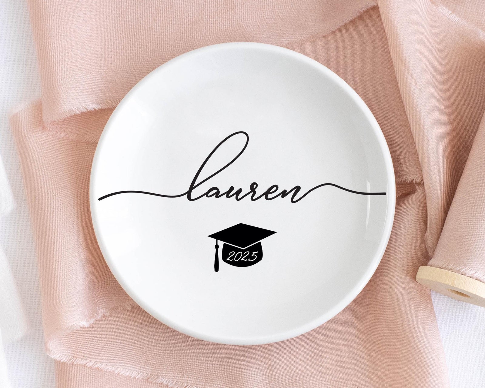 Graduation Jewelry Dish, Graduation Gift for Her, Personalized Trinket Dish, Class of 2025 Gift, Daughter Grad Gift, College Graduation