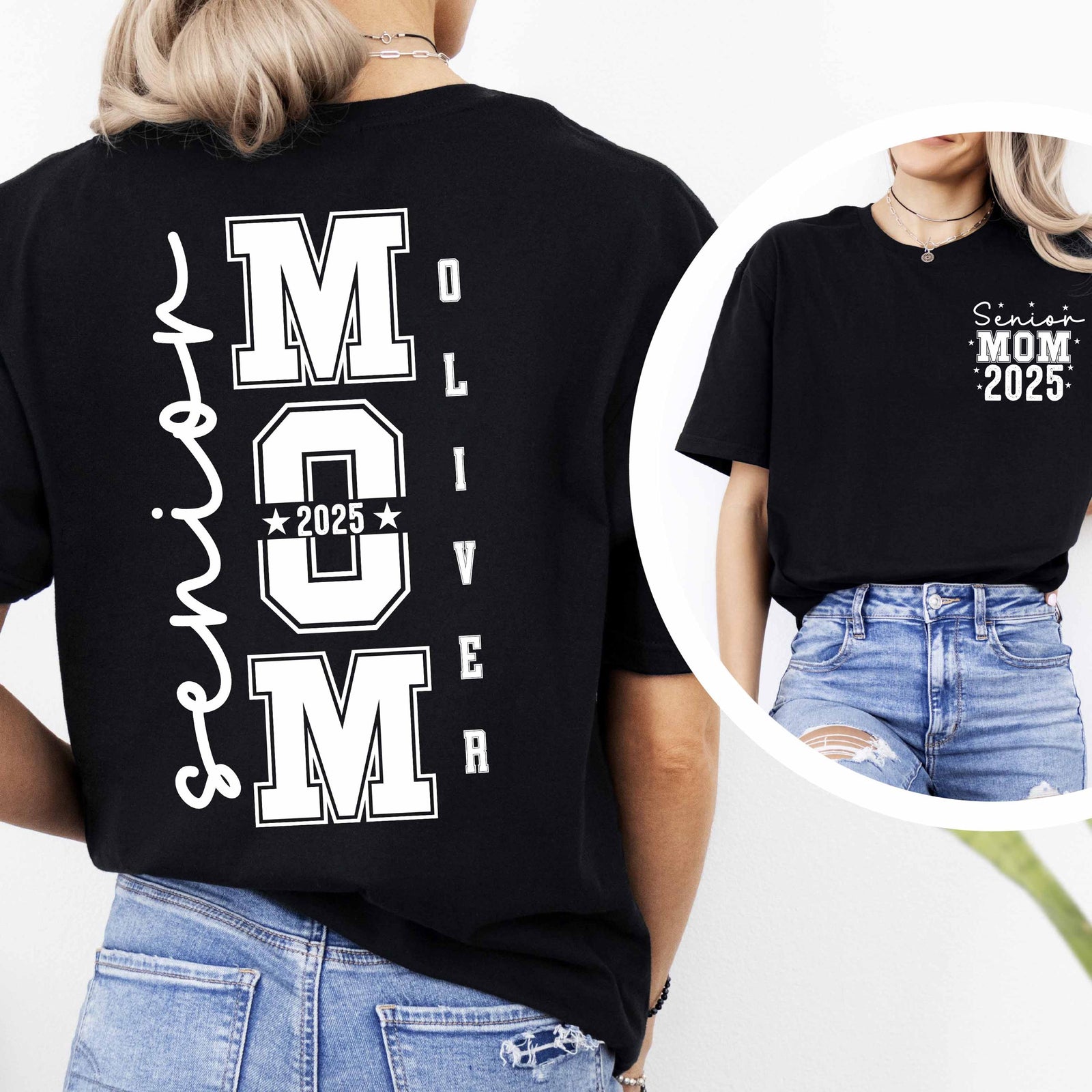 Custom Senior Mom Shirt, Senior 2025 Sweatshirt, Class Of 2025 Shirt, Senior Mom 2025 Tee, Senior Mom Hoodie, Gift For Mom, Graduation Shirt