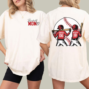 Baseball Mom Shirt, Personalized Baseball Shirt for Mom, Baseball Jersey Number Tee, Gameday Baseball Mom Shirts, Mother's Day Gift for Mom