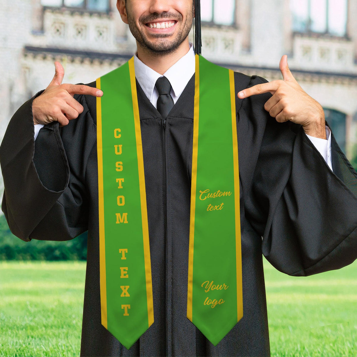 Custom Class of 2025 stoles Graduation, Personalized Logo Text Grad Stole Sash, Customized Gradute Stole with Your Design, Grad Gifts Idea