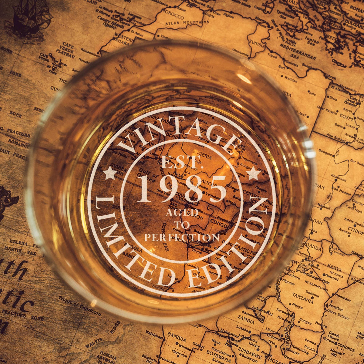 Custom 40th Birthday Whiskey Glass Gifts for Him - Personalized Bourbon Glass for Men, Gifts for Dad