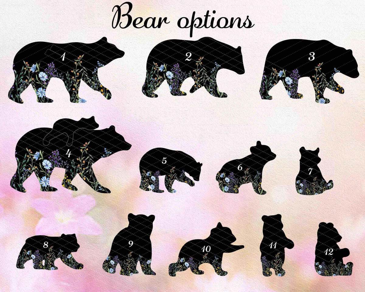 Custom Mama Bear Suncatcher, Custom Bear Family Suncatcher, Gift For Mom, Bear Gifts, Mothers Day Gift, Mom Birthday Gift, Window Hanging