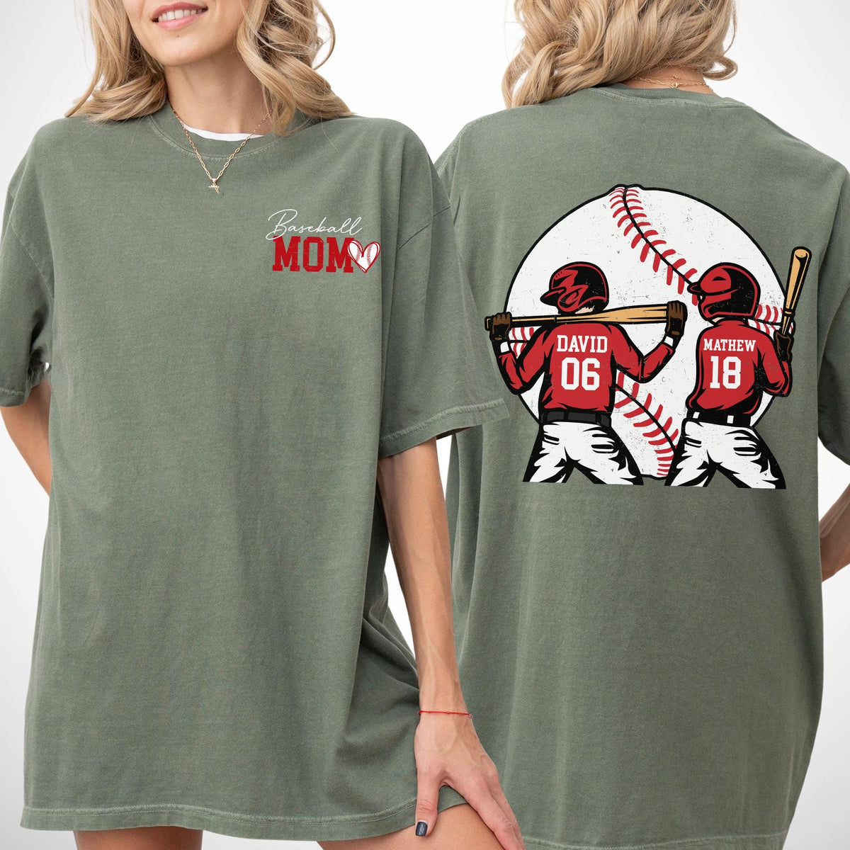 Baseball Mom Shirt, Personalized Baseball Shirt for Mom, Baseball Jersey Number Tee, Gameday Baseball Mom Shirts, Mother's Day Gift for Mom