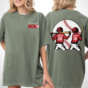 Baseball Mom Shirt, Personalized Baseball Shirt for Mom, Baseball Jersey Number Tee, Gameday Baseball Mom Shirts, Mother's Day Gift for Mom