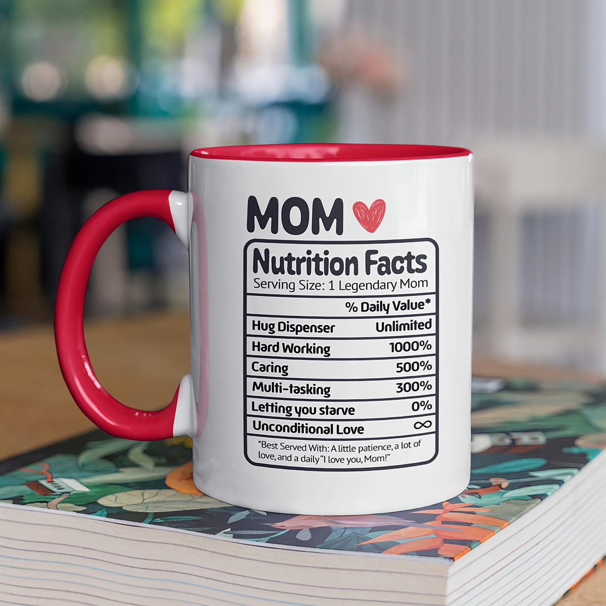 Personalized Mom Mug, Custom Name Coffee Cup, Funny Mom Gift, Mother's Day Gift, Mom Nutrition Facts Mug, Gift for Mom, Cute Coffee Mug