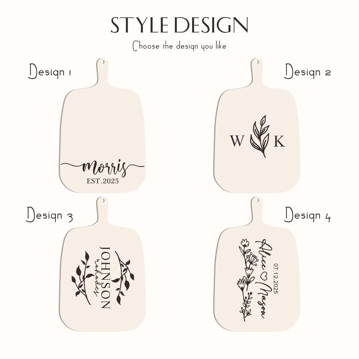 Custom Cutting Board, Personalized Engraved Wood Board, Charcuterie Board with Handle, Custom Gift for Wedding, Housewarming, Valentines