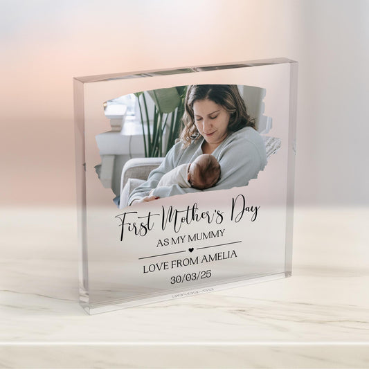 First Mother's Day Photo Gifts, Mommy Acrylic Block, Mother's Day Keepsake, Mummy Acrylic Block Gift, First Mother's Day Photo Present
