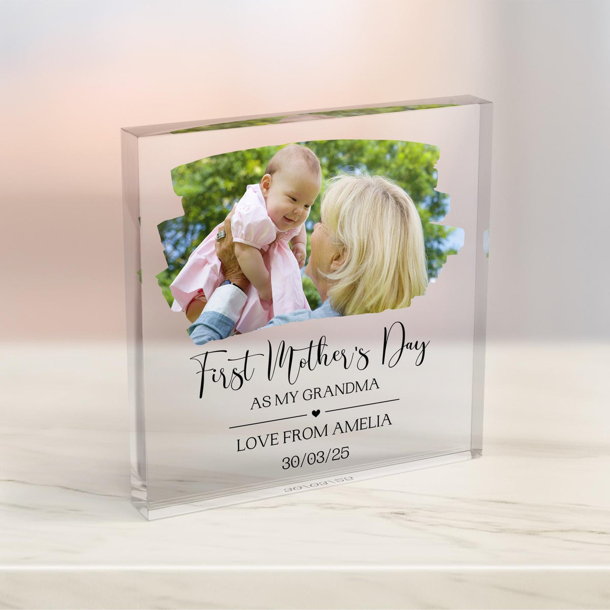 First Mother's Day As My Grandma Acrylic Gift, Mother's Day Gift, First Mother's Day Gift, Gift For Grandma, Granny, Mamaw, Nana, Nanny
