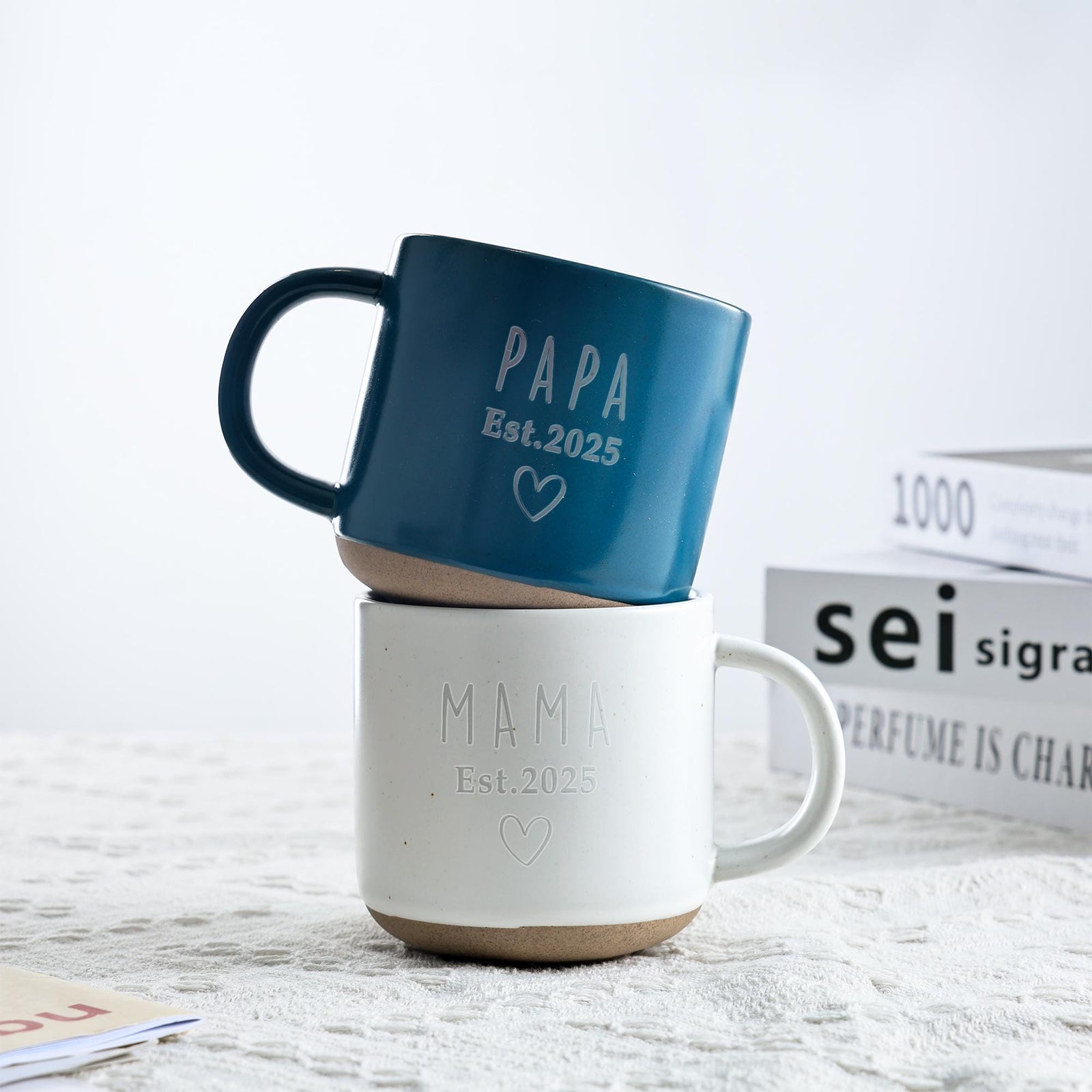 Custom Ceramic Mug with Your Text, Engraved Coffee Cup, Ceramic Mug, Personalize Mug with Your Words and Date, Gifts for Dad, Mom, Sisters