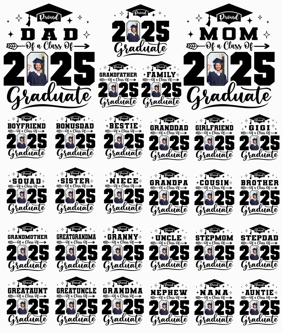 2025 Graduate Shirt With Your Custom Photo, Family Matching Graduation Tshirts, Graduation Party Gift, Senior 2025 Tee, College Graduation