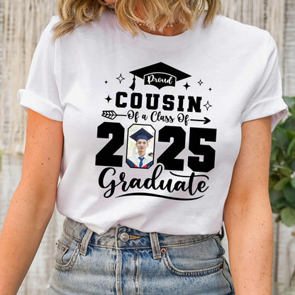 2025 Graduate Shirt With Your Custom Photo, Family Matching Graduation Tshirts, Graduation Party Gift, Senior 2025 Tee, College Graduation