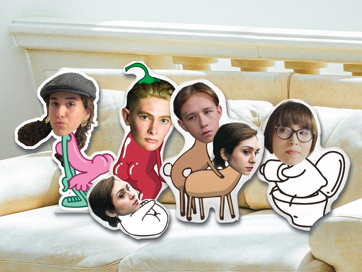 Custom Shaped Pillow Personalized Face Pillow from Photo, Fun Gift for Bachelorette Party, or Birthday