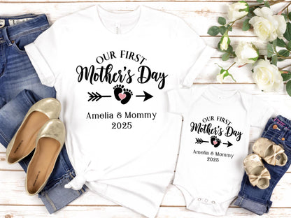 Personalized Mothers Day Shirt, Our First Mothers Day, My 1st Mothers Day , Mothers Day Matching Shirt, Mommy and Me, Mothers Day Gift