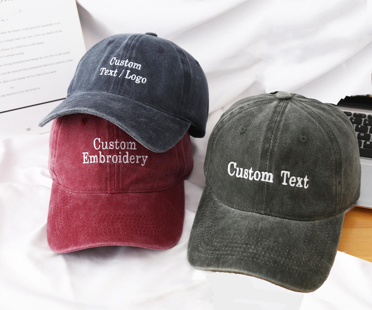 Embroidered Hat Personalized Dad Cap Embroidery Logo baseball hat Bachelorette hats Custom caps Sorority hat Unisex Baseball Cap
