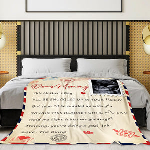 New Mom Blanket from Baby Bump, Mothers Day Gifts, Custom Ultrasound Photo Baby Blanket, First Time Mom, Expecting Mom Gift, Gifts for Wife