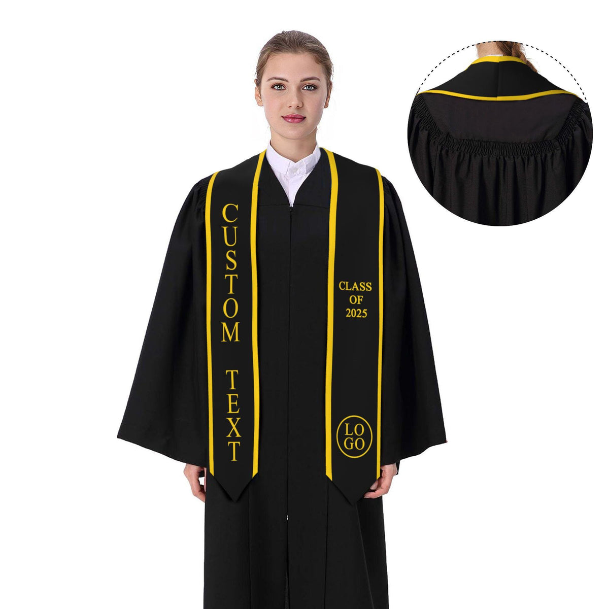 Custom College Graduation Sash, Personalized Graduation Stole, College Name/your name/your LOGO on Stole, Custom Text Stole, Graduation Sash