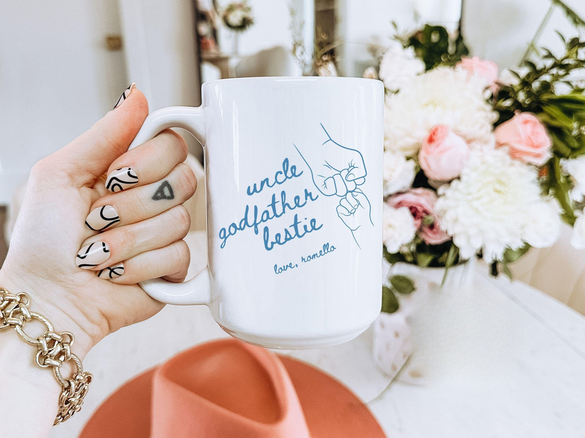 Godmother Proposal Mug Gift Aunt Godmother Bestie Bow Ceramic Mug Gift from Goddaughter Baptism Godmom Gift from Godson Godparent Birthday