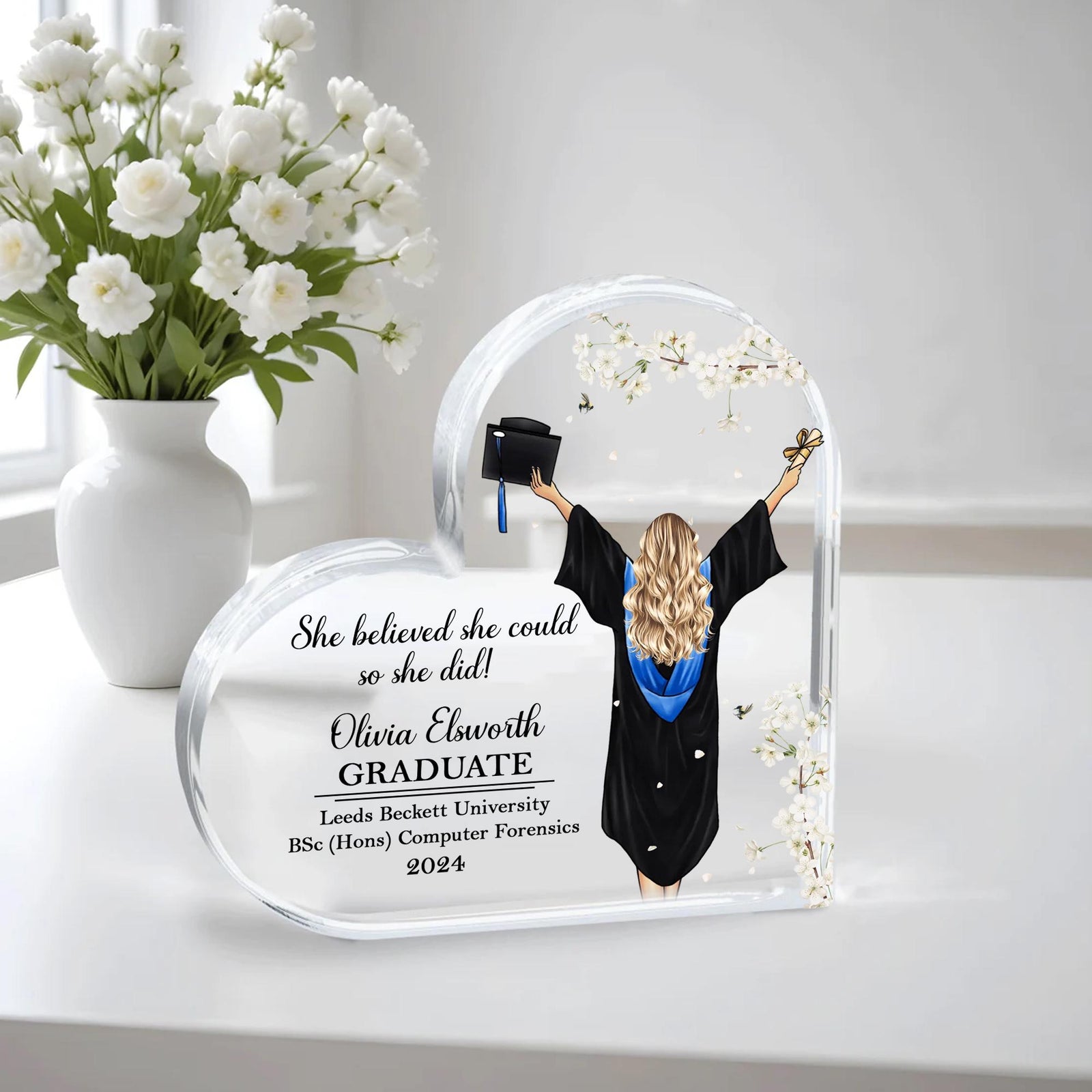 Personalised Graduation Gift, Graduation Plaque, Graduation Gift for Her, Graduation Gift for Daughter, Graduation Gift for Granddaughter