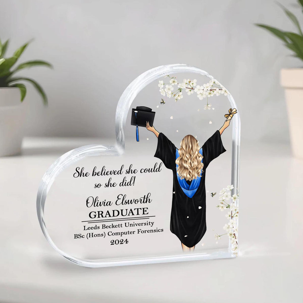 Personalised Graduation Gift, Graduation Plaque, Graduation Gift for Her, Graduation Gift for Daughter, Graduation Gift for Granddaughter