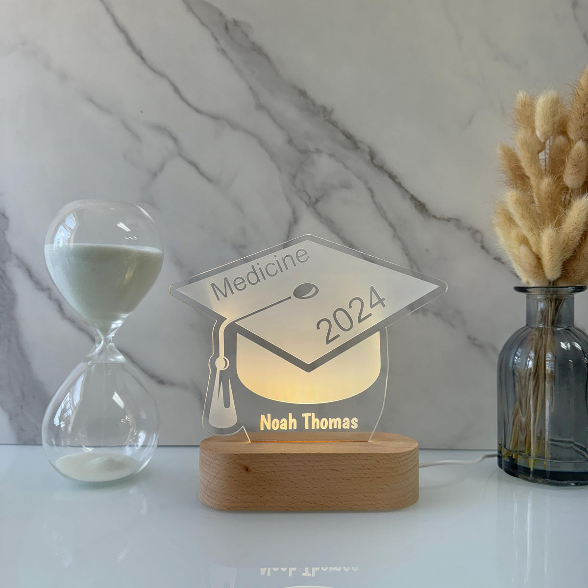 Personalized Graduation Night Light - Custom LED Lamp for Graduates, Perfect Gift for Graduation Day, Unique Room Decor, Graduation Keepsake