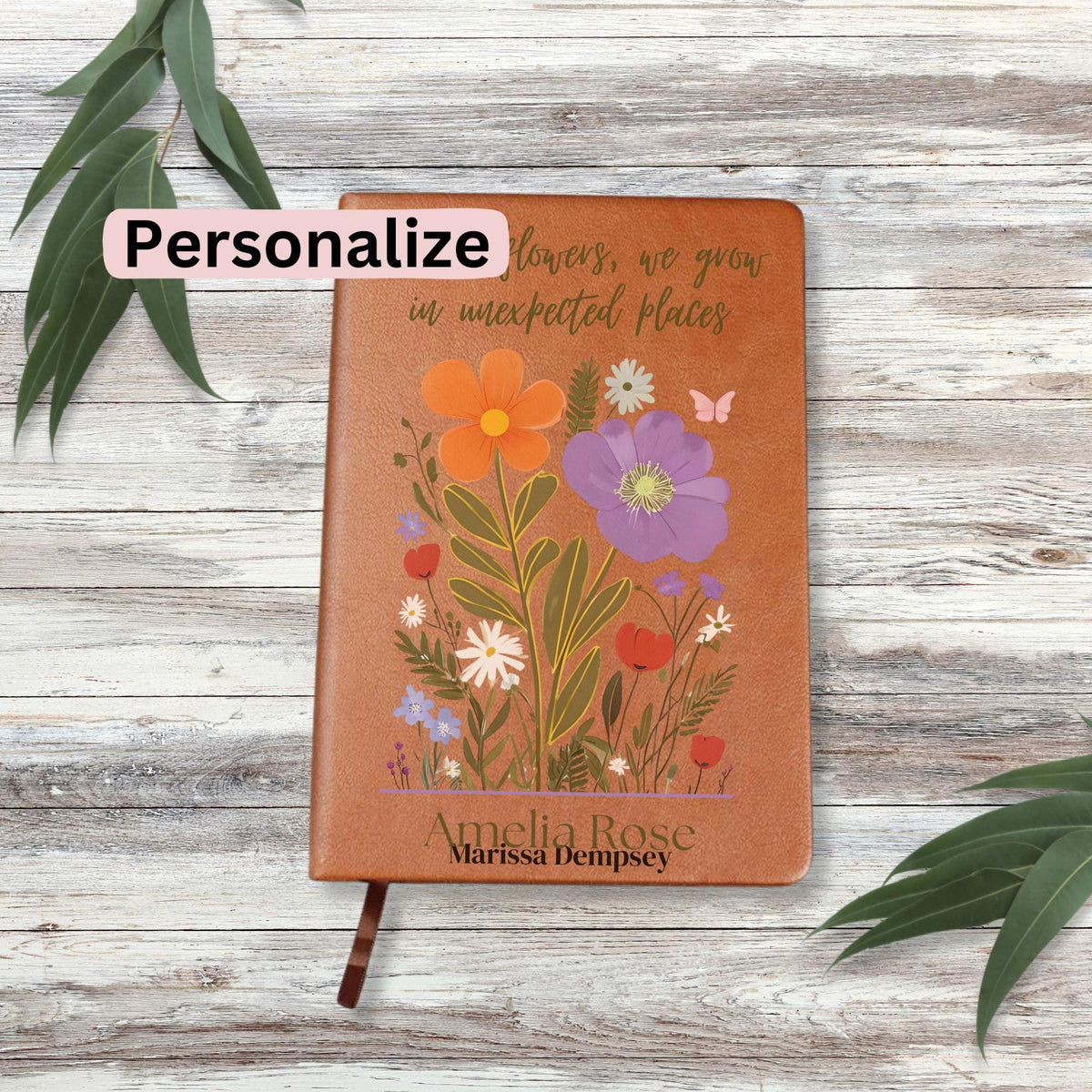 Floral New Chapter Personalized Journal, Custom Notebook For New Beginnings Gift and Life Change, Police Retirement Gift, Nurse Teacher