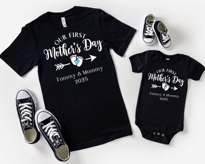 Personalized Mothers Day Shirt, Our First Mothers Day, My 1st Mothers Day , Mothers Day Matching Shirt, Mommy and Me, Mothers Day Gift