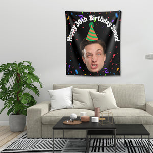 Custom Face Birthday Banner, Funny Face Photo Birthday Party Decoration, Big Head Cutout Wall Decor, Funny Birthday Decorations For Him