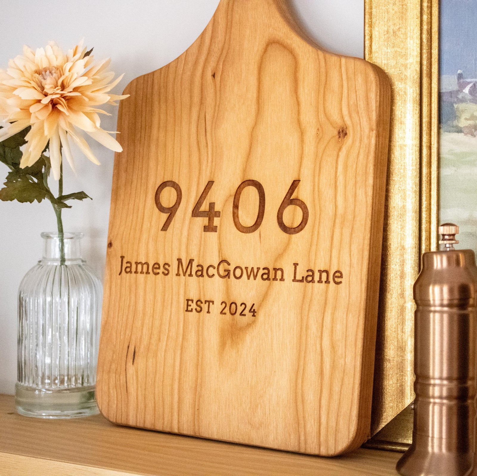 Personalized Charcuterie Board: Housewarming Gift for First Home, Real Estate Closing, Kitchen Essentials Cutting Board Styling Personalized